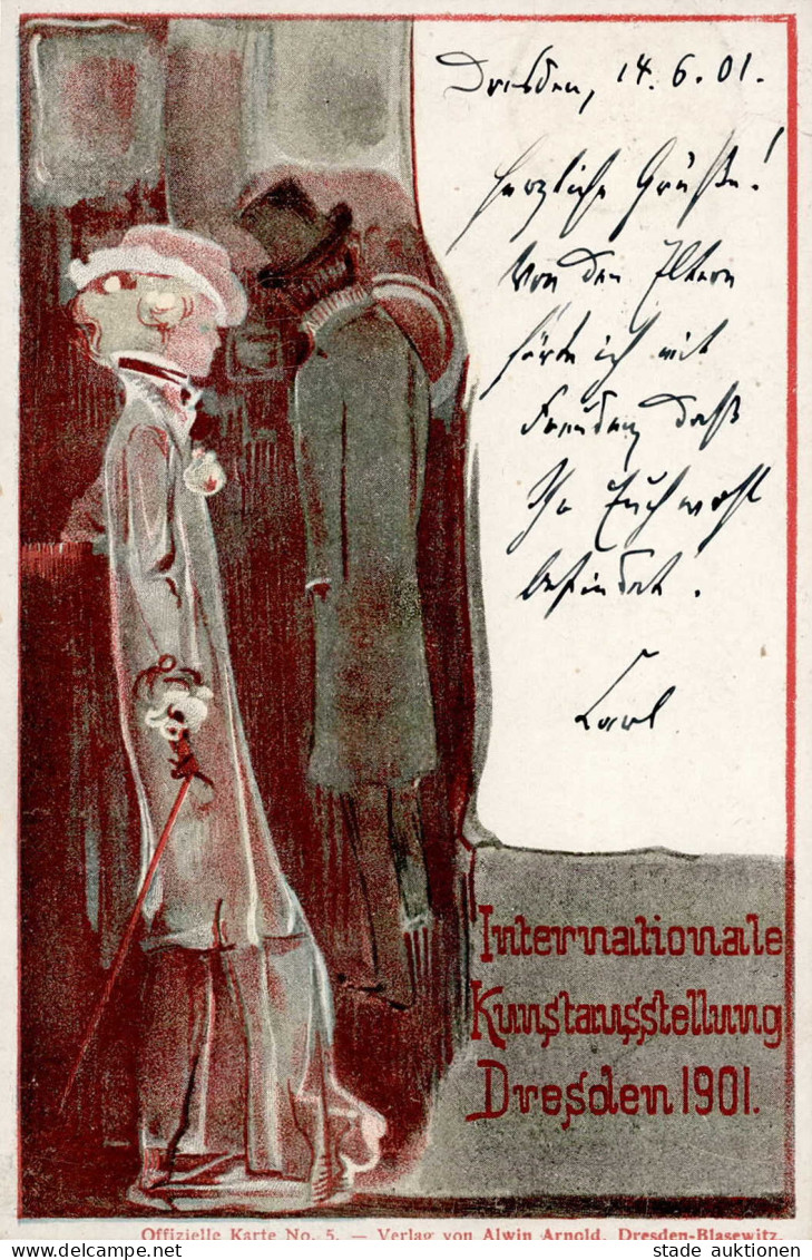 KUNSTGESCHICHTE DRESDEN - INT. KUNSTAUSSTELLUNG DRESDEN 1901 Offiz. Karte No. 5 I - Sonstige & Ohne Zuordnung