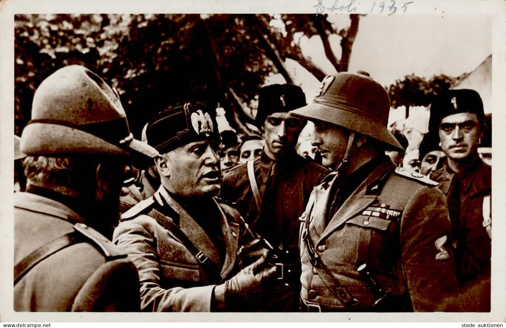 Mussolini Im Gespräch Mit General Montagna I-II (etwas Fleckig) - War 1939-45