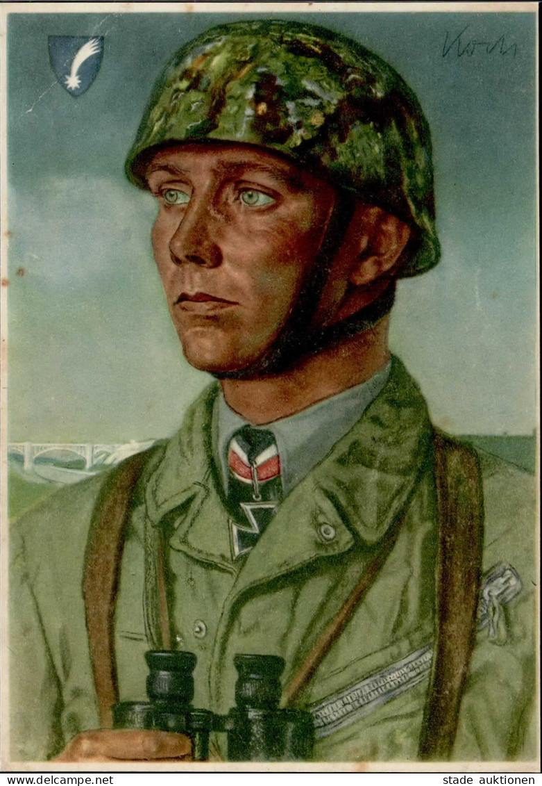 Willrich, Wolfgang Ritterkreuzträger Major Koch II (Eckbug, Fleckig) - Weltkrieg 1939-45