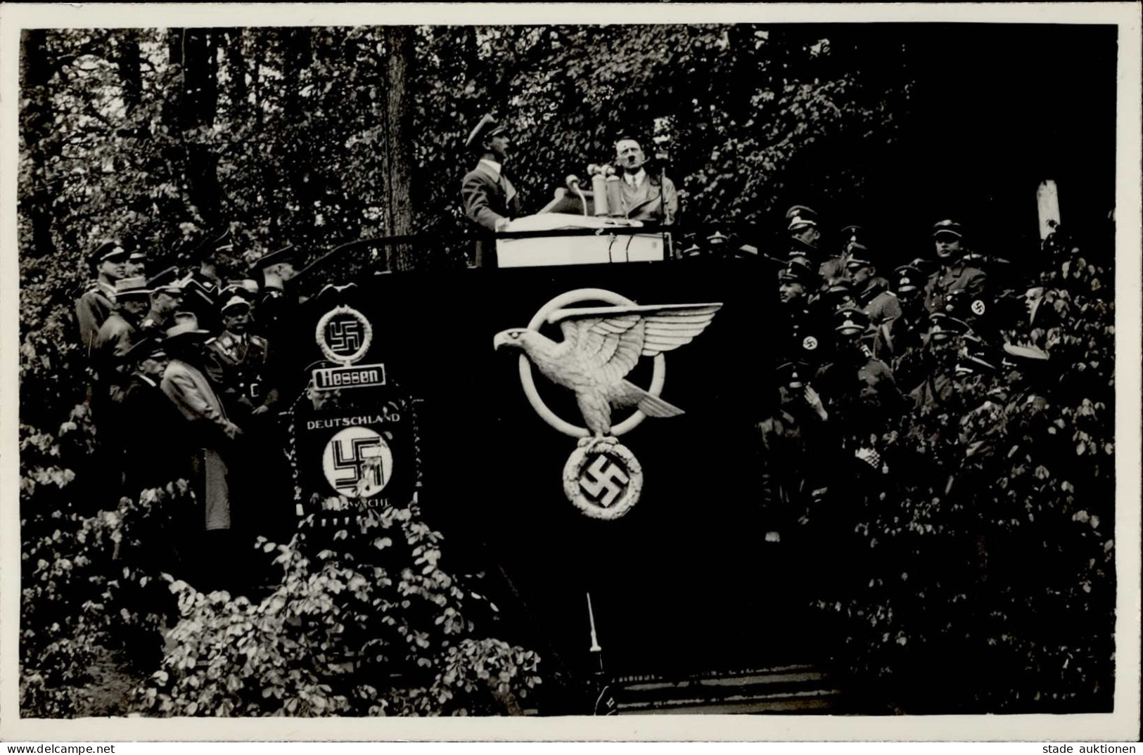 FRANKFURT/Main WK II - Foto-Ak REICHSAUTOBAHN-ERÖFFNUNG Mit Hitler Und Goebbels I - War 1939-45