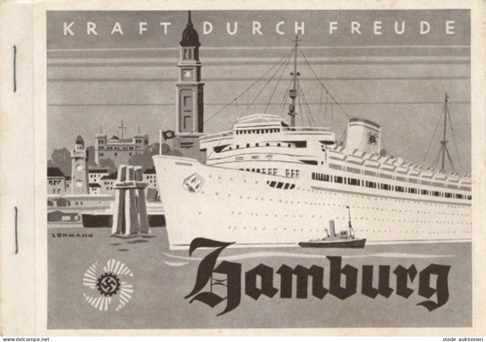 WK II KdF Broschüre Für Die Betriebsfahrt Der Firma Leineweber Mit Dem Dampfer Wilhelm Gustloff Vom 1.-7. Juli 1939 Inkl - Weltkrieg 1939-45