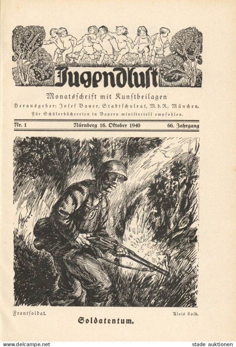 Buch WK II Jugendlust 66 Von Ostertag, Georg 1940/41, Verlag Tümmels Nürnberg, 152 S. II - 1939-45