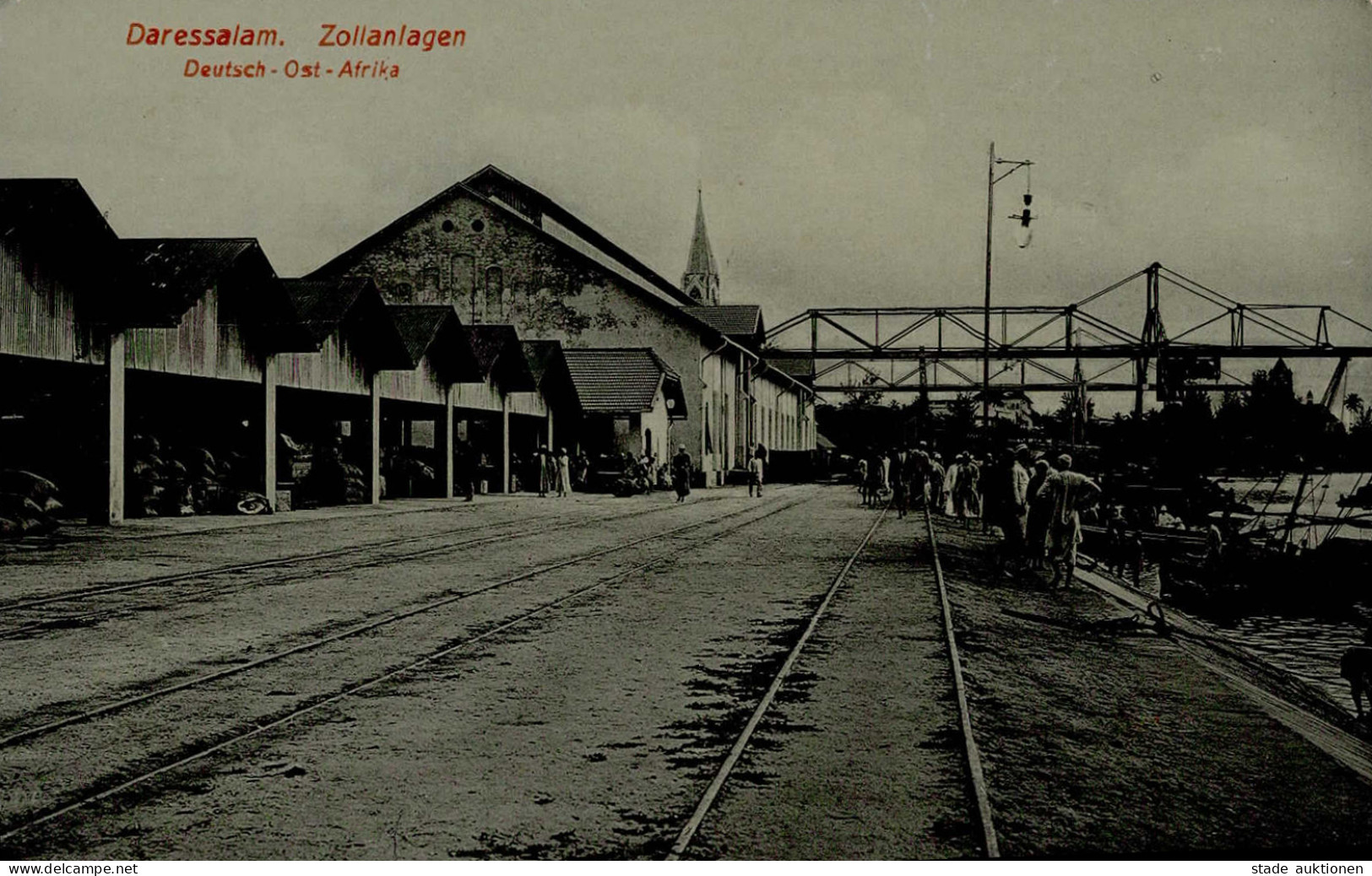 Kolonien Deutsch-Ostafrika Daressalam Zollanlagen II (Ränder Abgestossen) Colonies - Ehemalige Dt. Kolonien