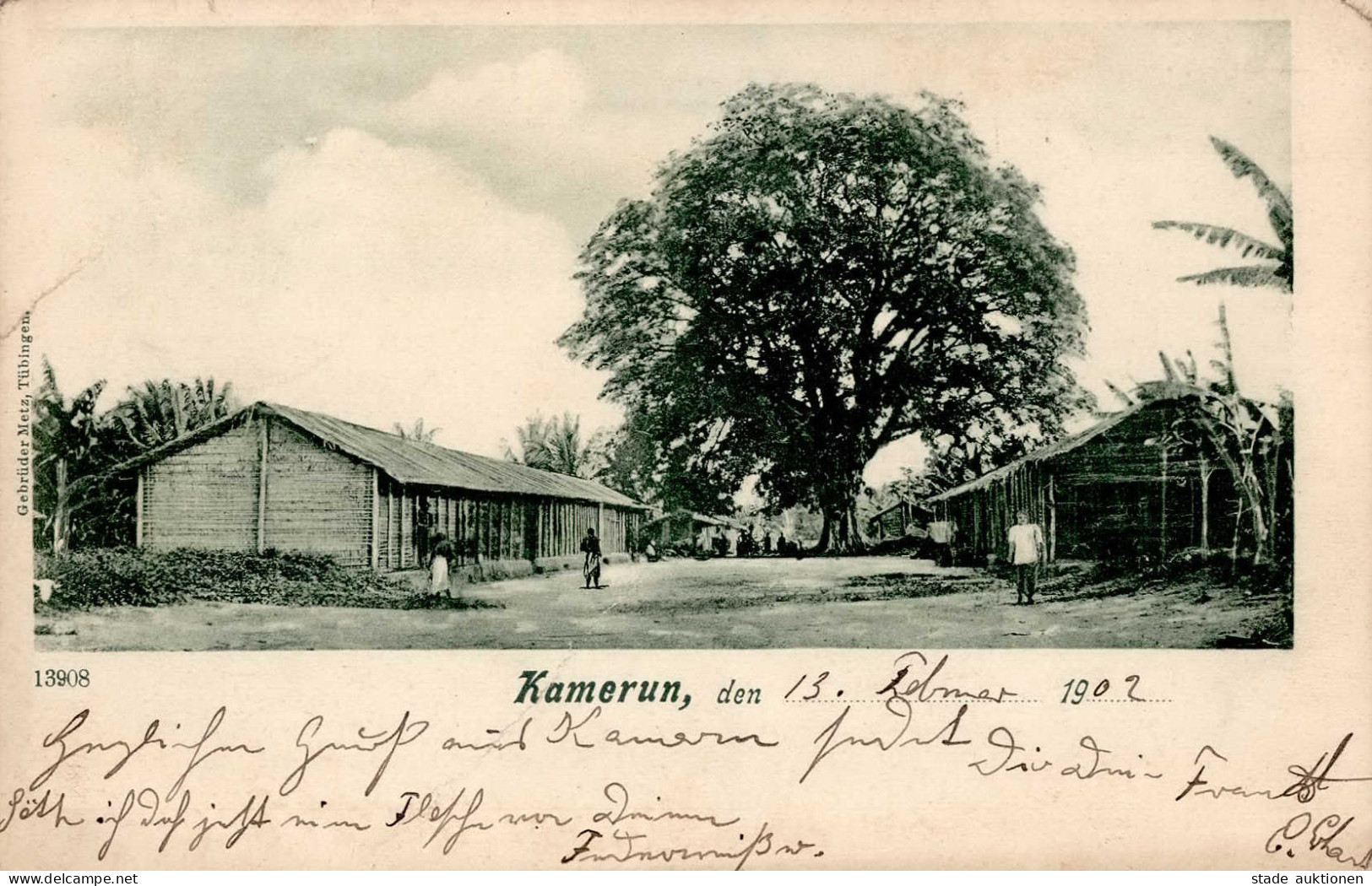 Kolonien Kamerun Strassenansicht Stempel Duala 1902 I-II (Alterungsspuren) Colonies - Ehemalige Dt. Kolonien