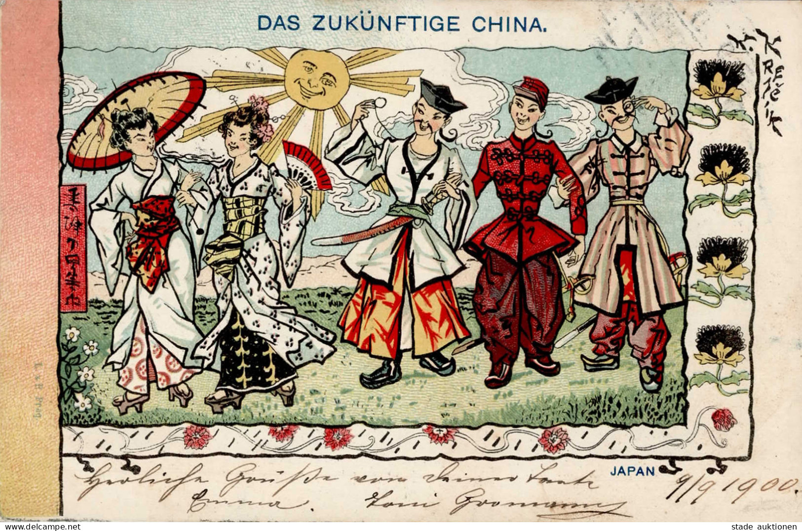 Deutsche Kolonien CHINA - Litho Das ZUKÜNFTIGE CHINA Jugendstil! I Art Nouveau Colonies - Ehemalige Dt. Kolonien