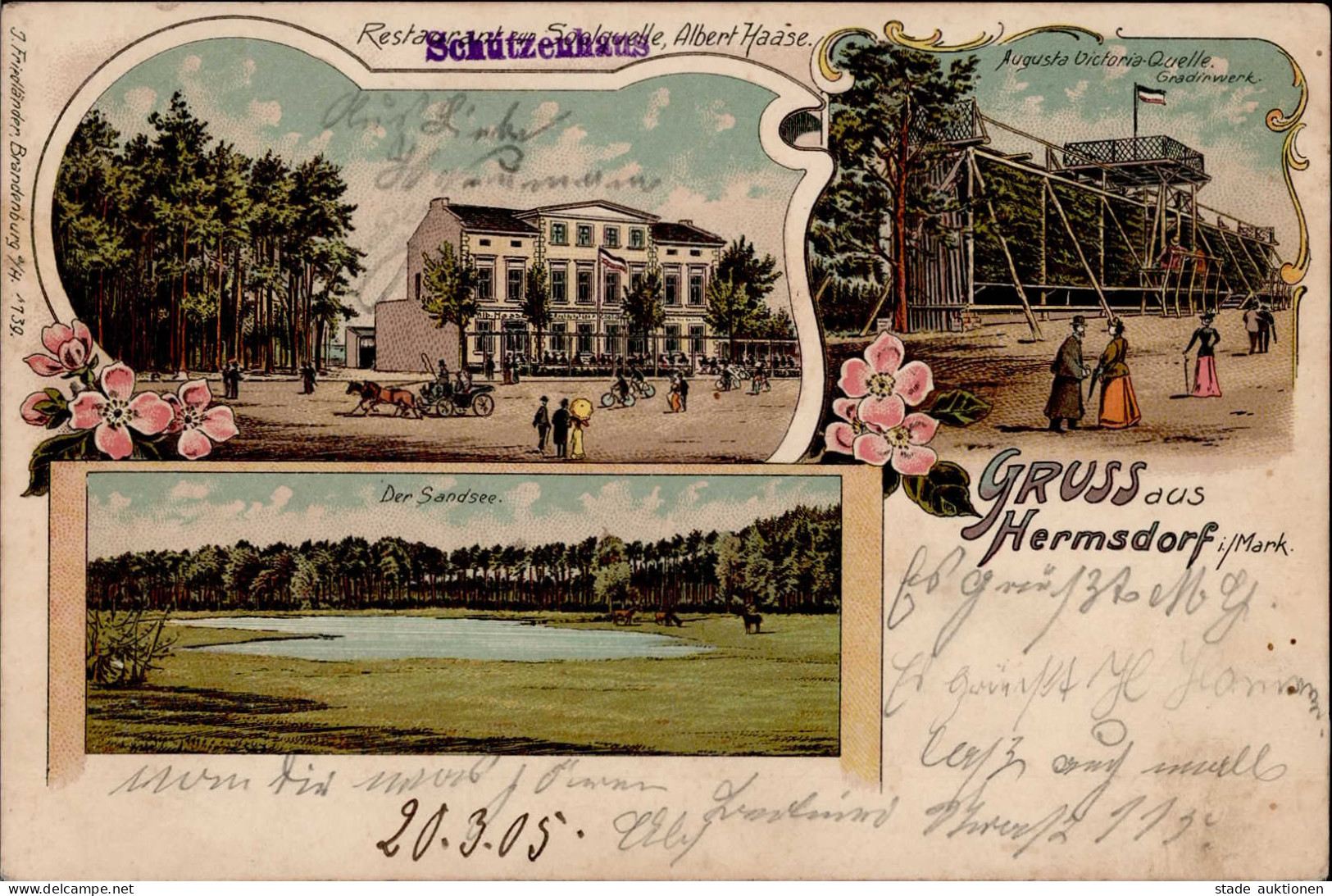 Berlin Hermsdorf (1000) Gasthaus Zur Soolquelle 190 II (Stauchung) - Ploetzensee