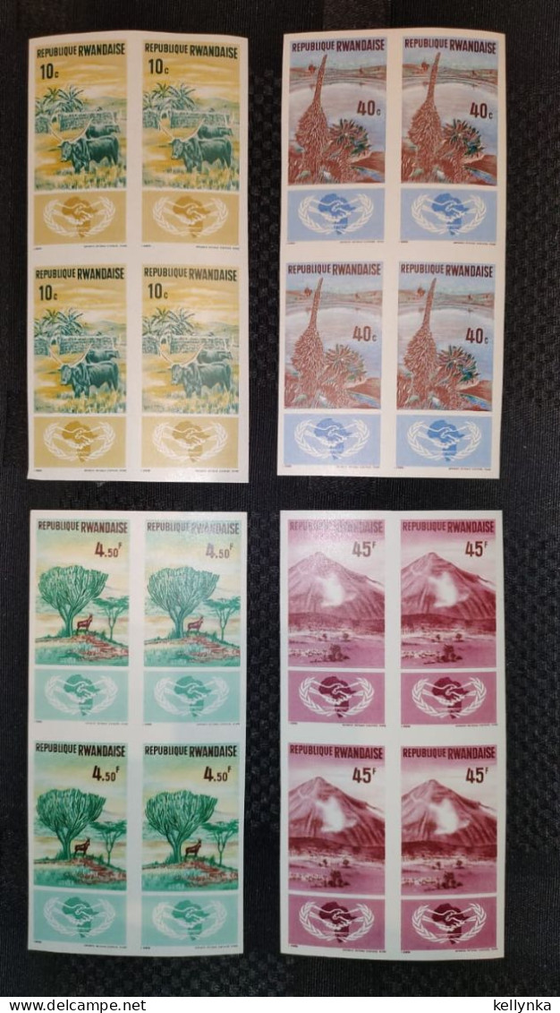 Rwanda - 118/121 - Blocs De 4 - Coopération Internationale - Non Dentelé - Ongetand - Imperforated - 1965 - MNH - Neufs