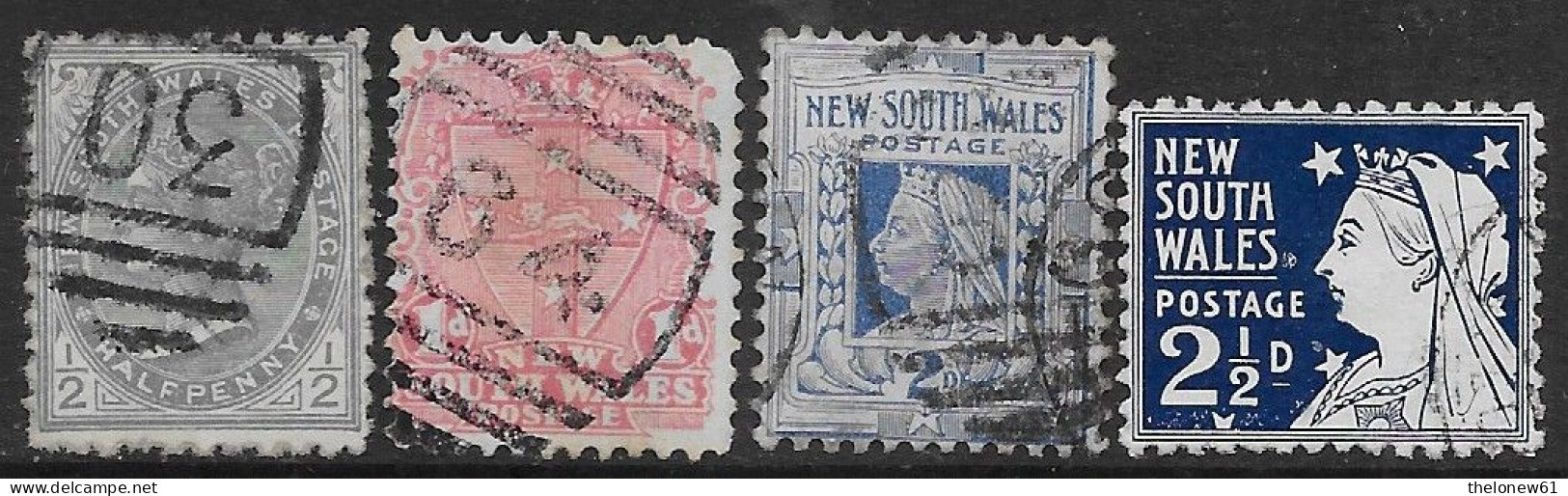 Australia 1897-1906 New South Wales  Coat Of Arms, Queen Victoria, Lyrebird 4val US - Used Stamps