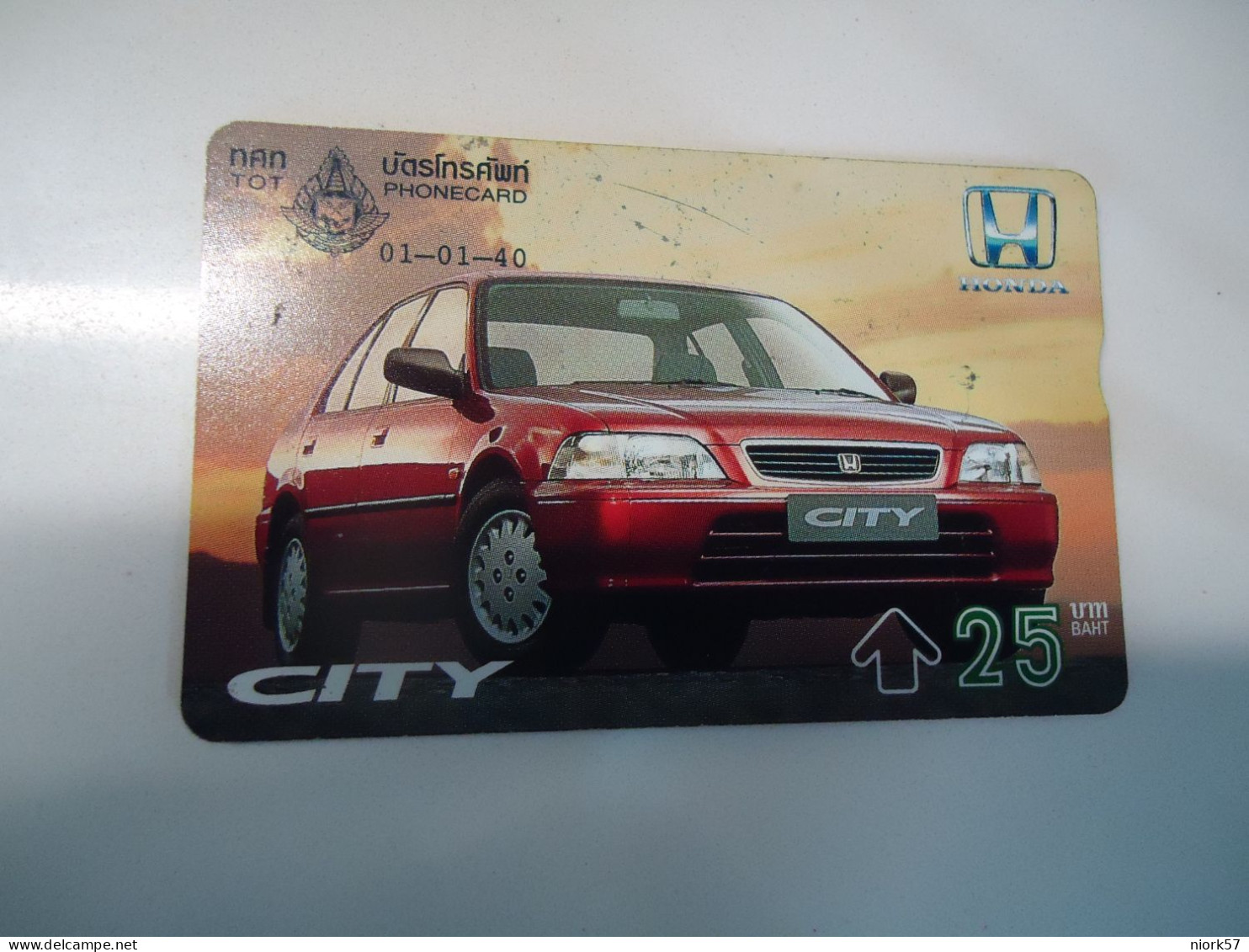 THAILAND USED CARDS MAGNETIC CARS  CAR HONDA CITY - Coches