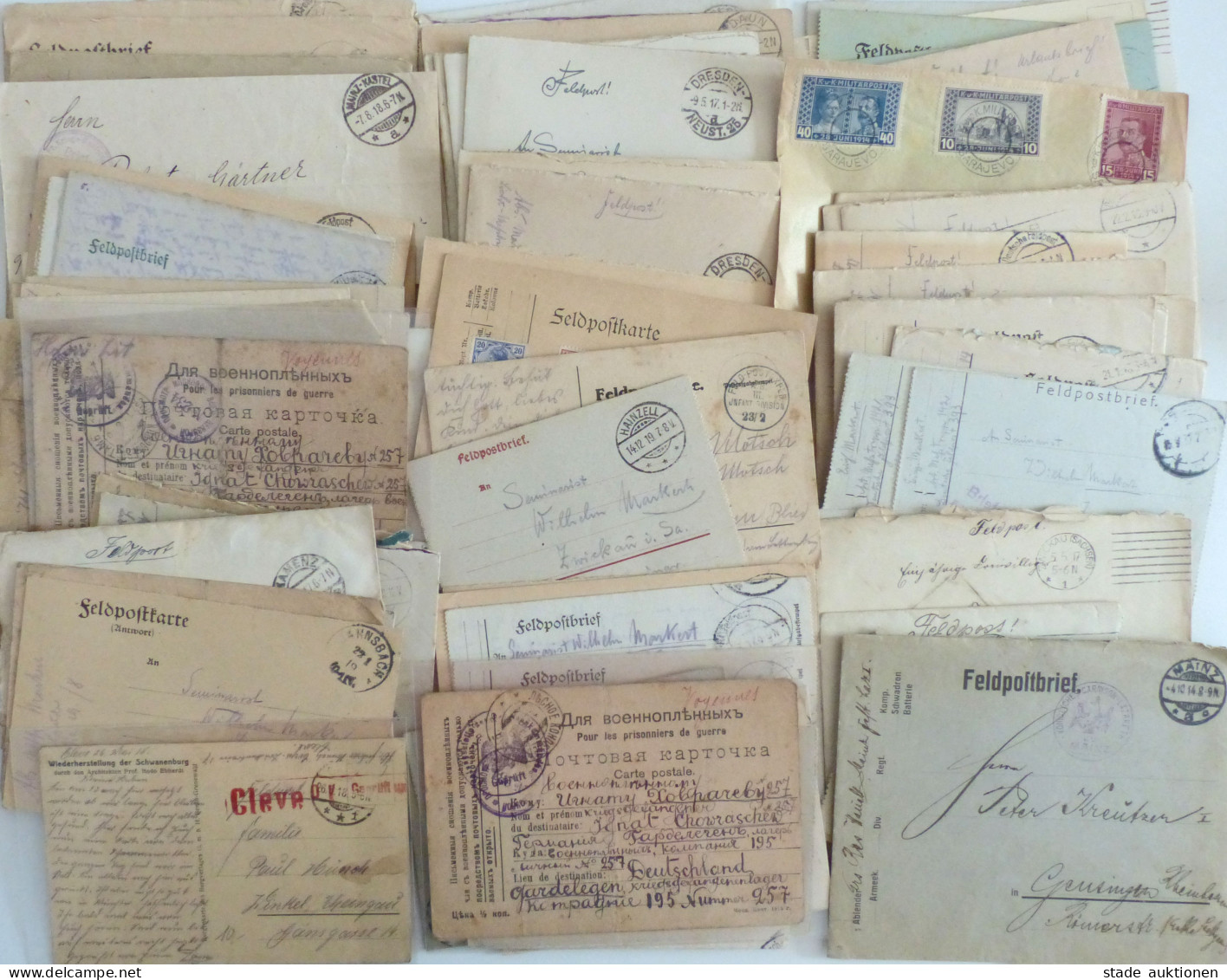 Feldpost WK I 1914-19 Sammlung Im Kleinen Karton Ca. 130 Belege, Stark Unterschiedliche Erhaltung - Other & Unclassified