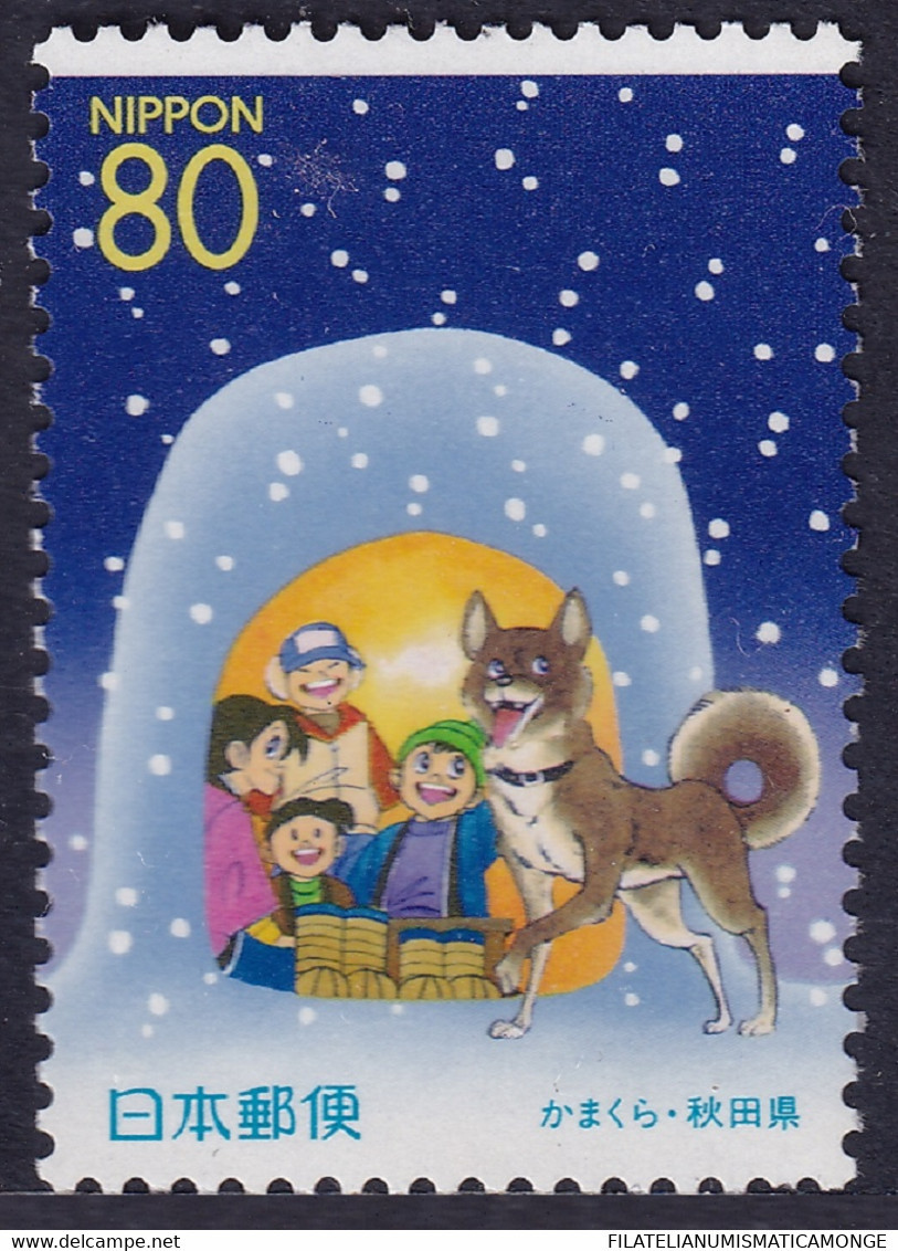 Japón 2001 Correo 3142 **/MNH Perro Y Niños En Una Choza. - Nuovi