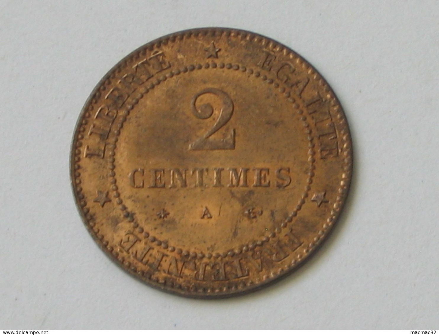 2 Centimes Céres 1877 - Monnaie Très Proche Du SPL !!!  **** EN ACHAT IMMEDIAT **** - 2 Centimes