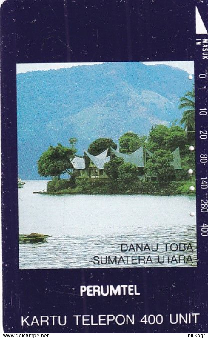 INDONESIA - Lake Toba/North Sumatra, Perumtel/Indosat Telecard 400 Units, Tirage 30000, 11/90, Used - Indonésie