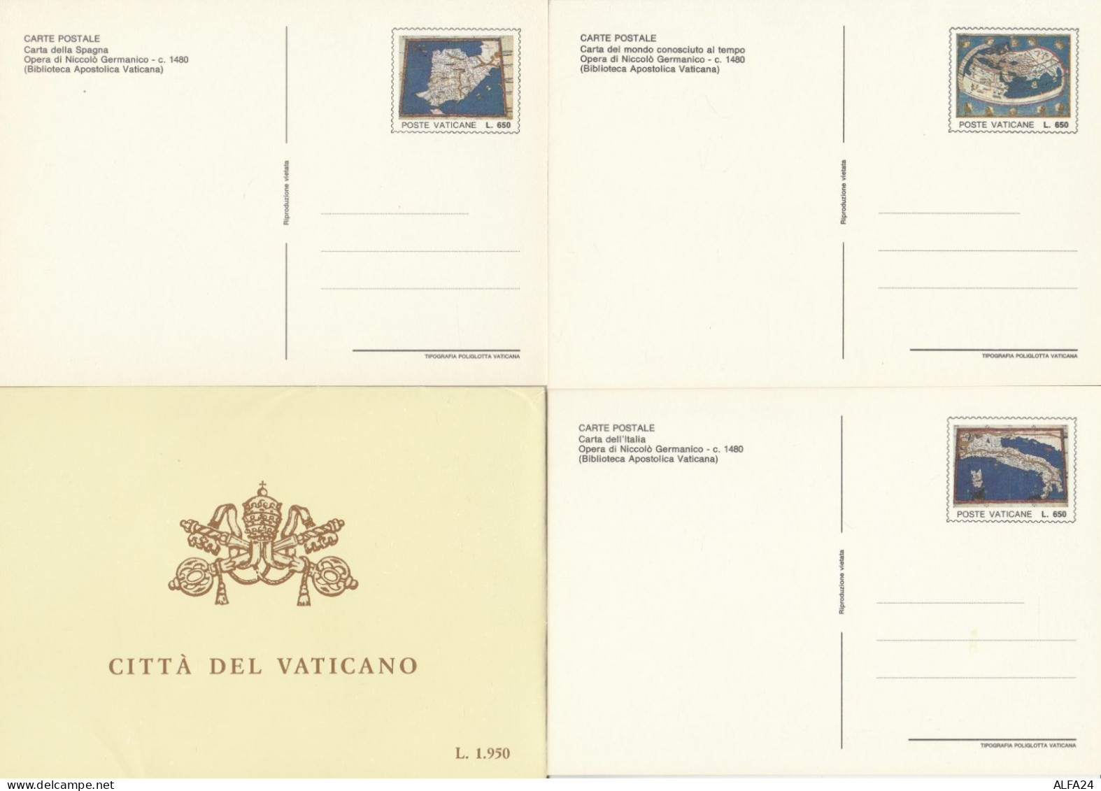SERIE 3 INTERI POSTALI VATICANO NUOVI MANOSCRITTI (MX468 - Postal Stationeries