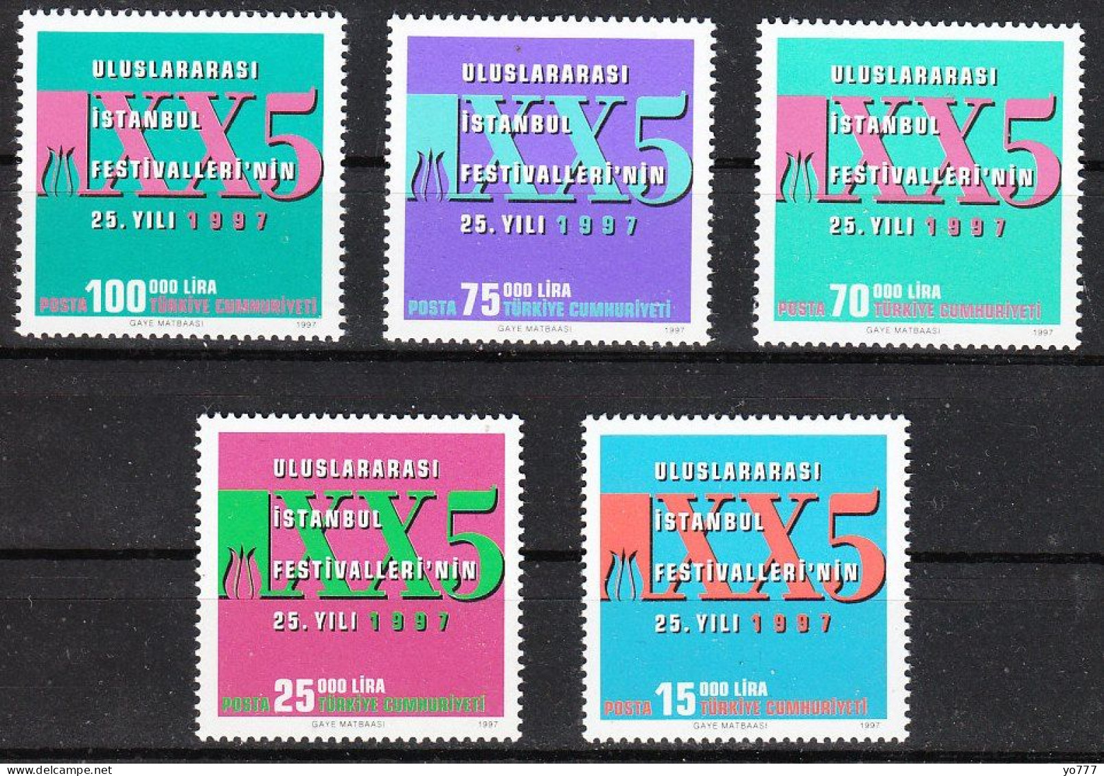 (3115-19) TURKEY 25th ANNIVERSARY OF THE INTERNATIONAL ISTANBUL FESTIVAL MNH** - Ungebraucht