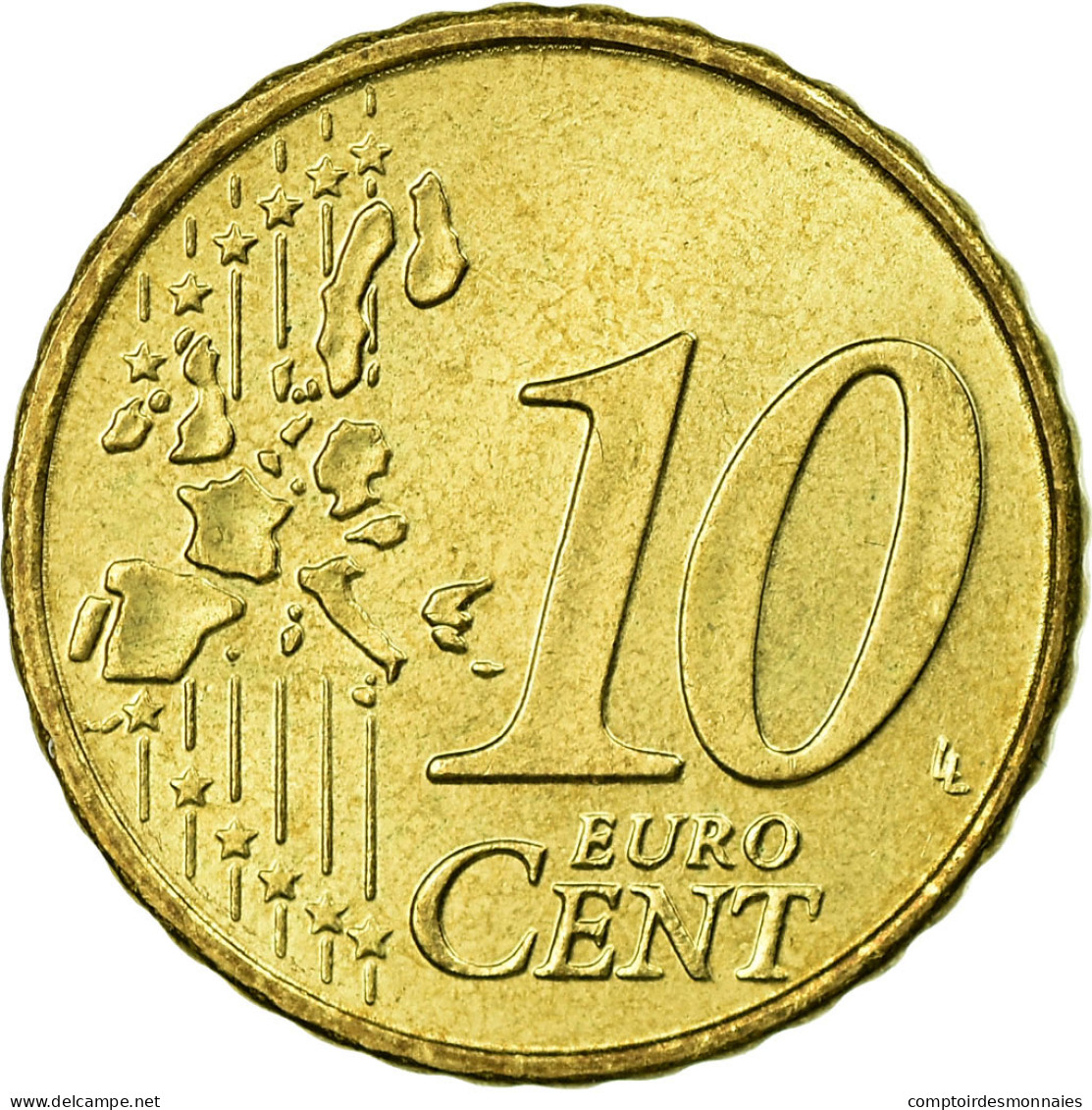 Grèce, 10 Euro Cent, 2002, SUP, Laiton, KM:184 - Grecia