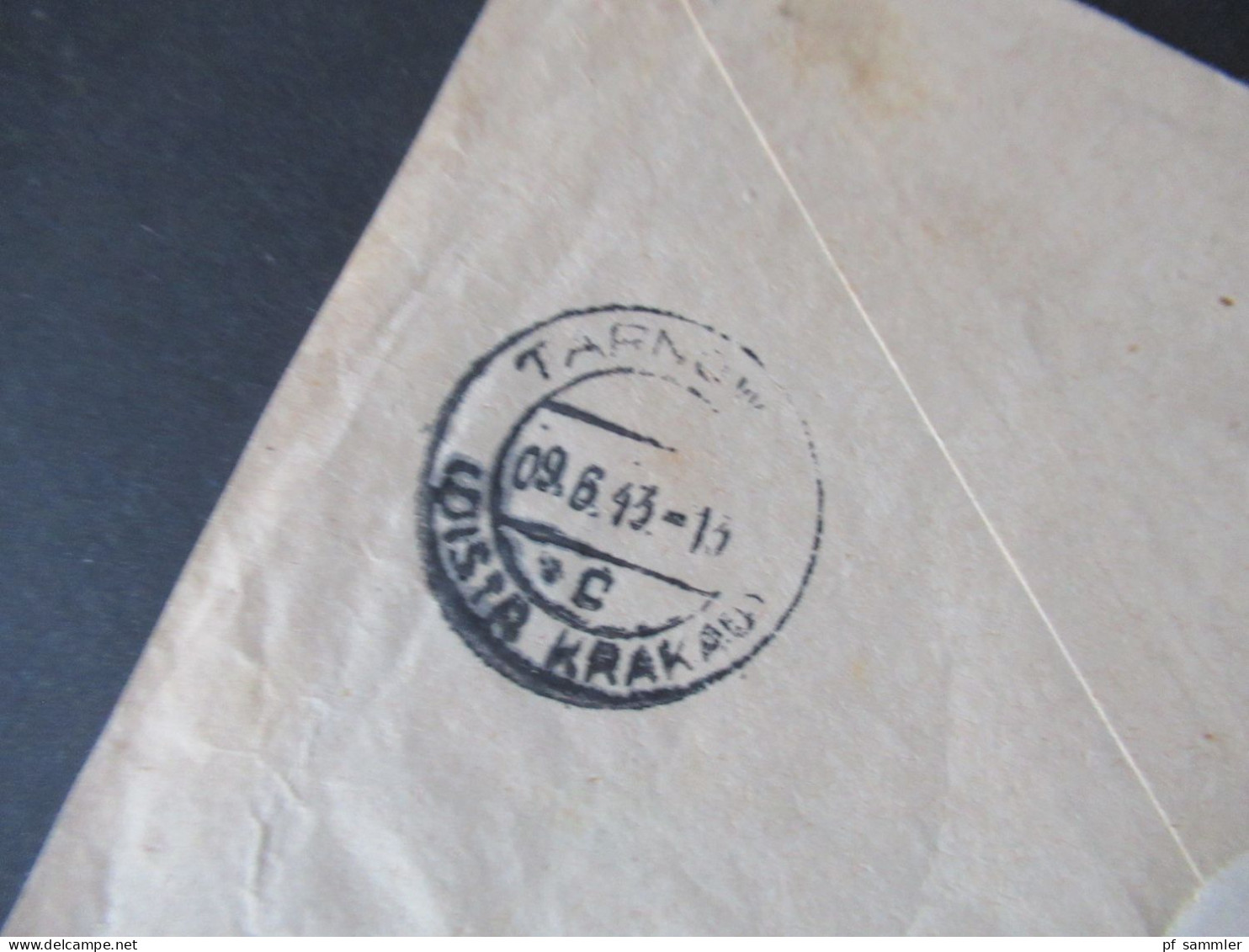 3.Reich 1943 Böhmen Und Mähren Einschreiben Prag 1 / Nachnahme Beleg Ins Generalgouvernement Mit Ank. Stempel Tarnow - Covers & Documents