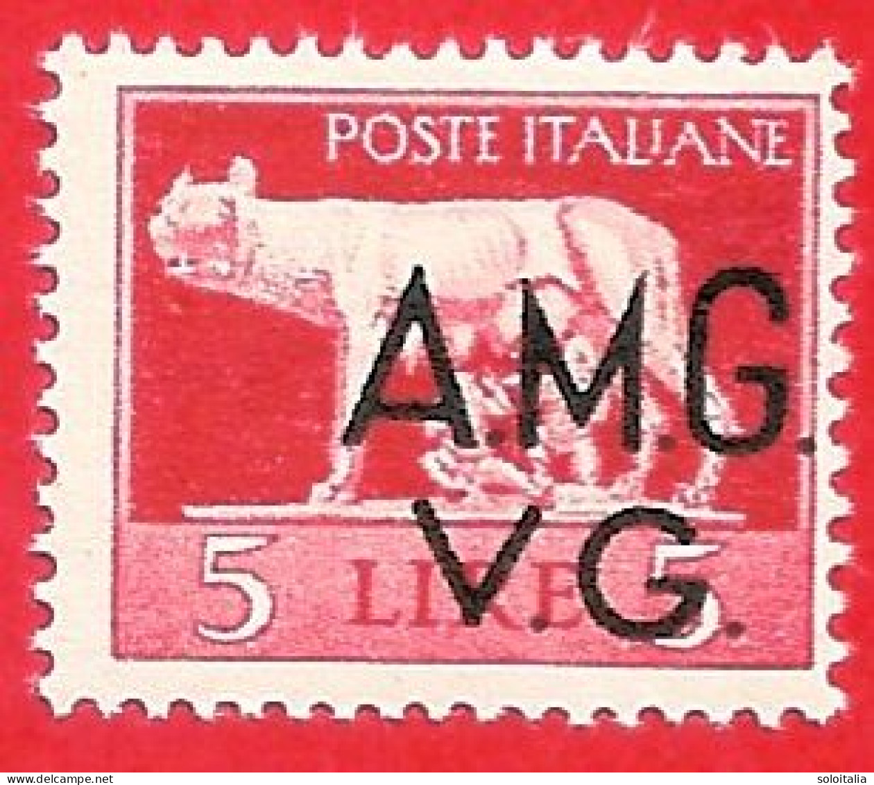 1945/47 (10) AMG V.G. Serie Imperiale Lire 5 Nuovo - Leggi Il Messaggio Del Venditore - Ungebraucht