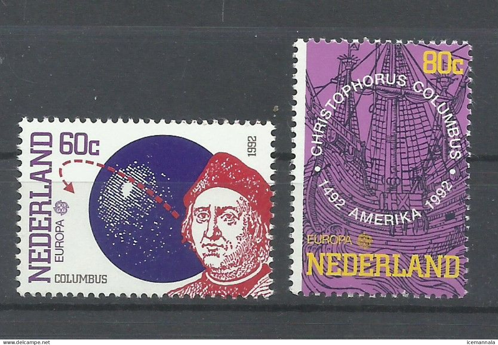 HOLANDA  YVERT  1406/7     MNH  ** - Christopher Columbus