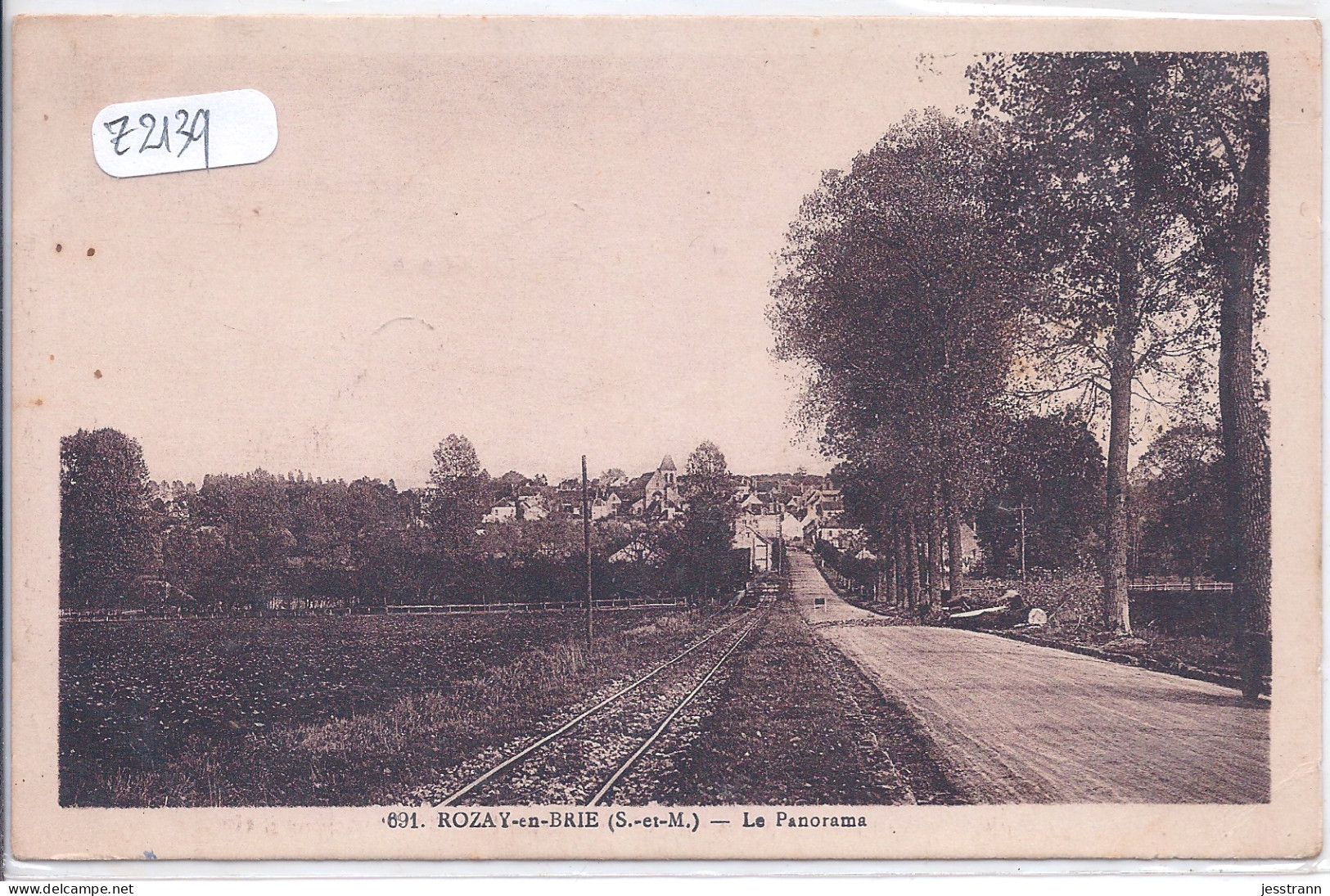 ROZAY-EN-BRIE- LE PANORAMA- LA LIGNE DE CHEMIN DE FER LE LONG DE LA ROUTE - Rozay En Brie