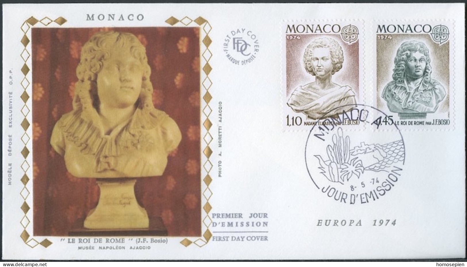 Europa CEPT 1974 Monaco FDC3 Y&T N°957 à 958 - Michel N°1114 à 1115 - 1974