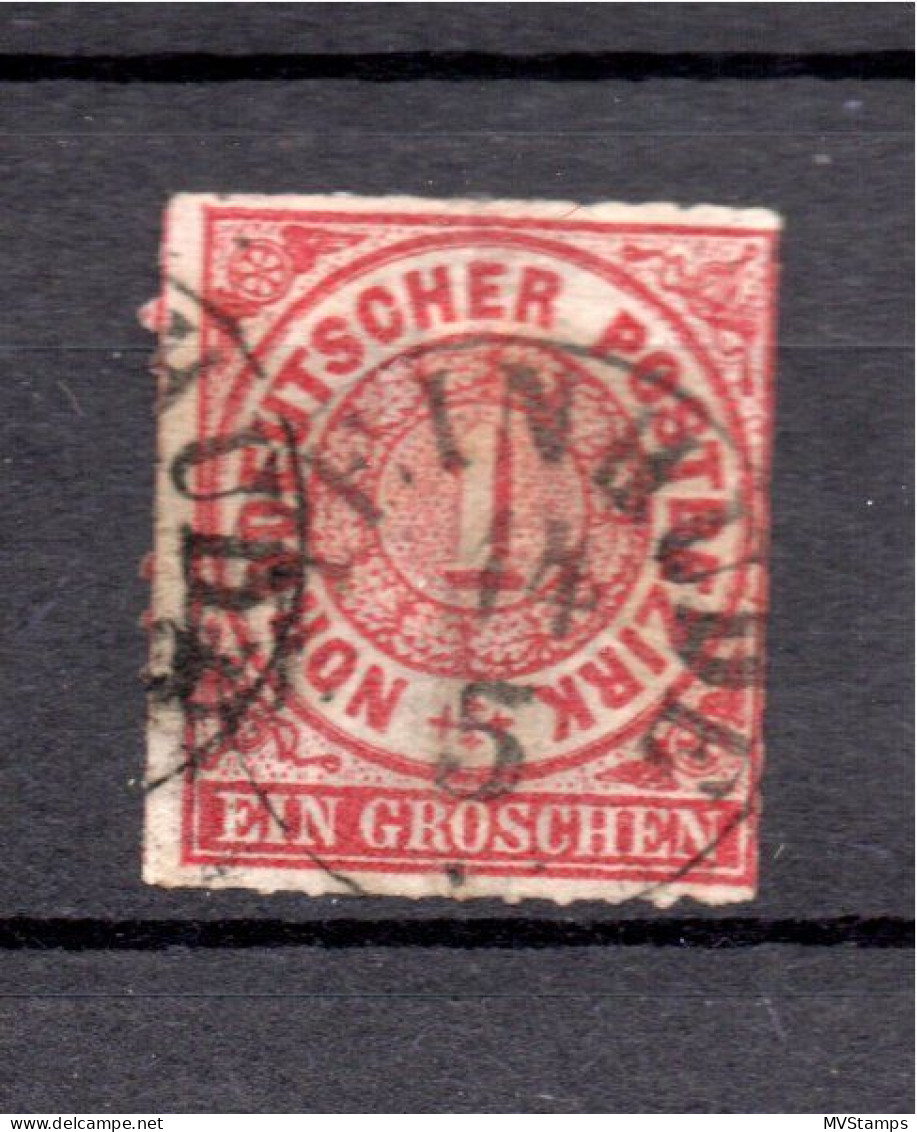 NDP 1868 Freimarke 4 Ziffern Gebraucht Steinhude - Mint