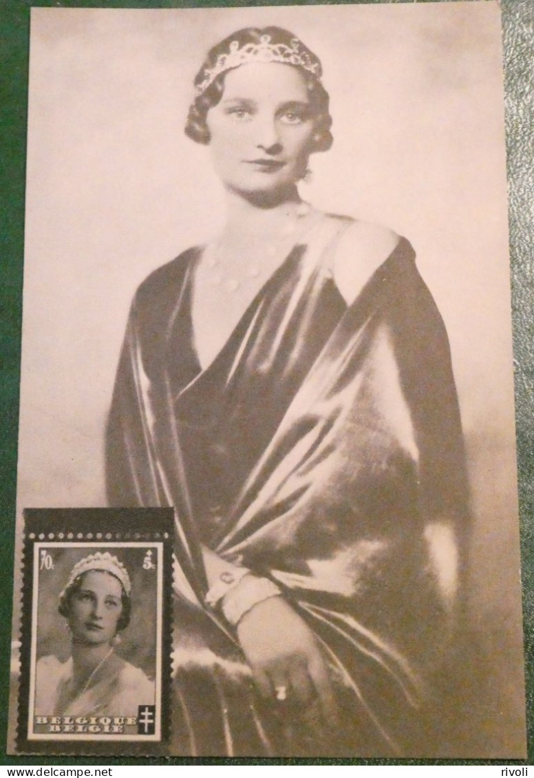 BELGIQUE CM HOMMAGE à La BELGIQUE S.M. ASTRID Reine Des Belges (RARE) - 1905-1934