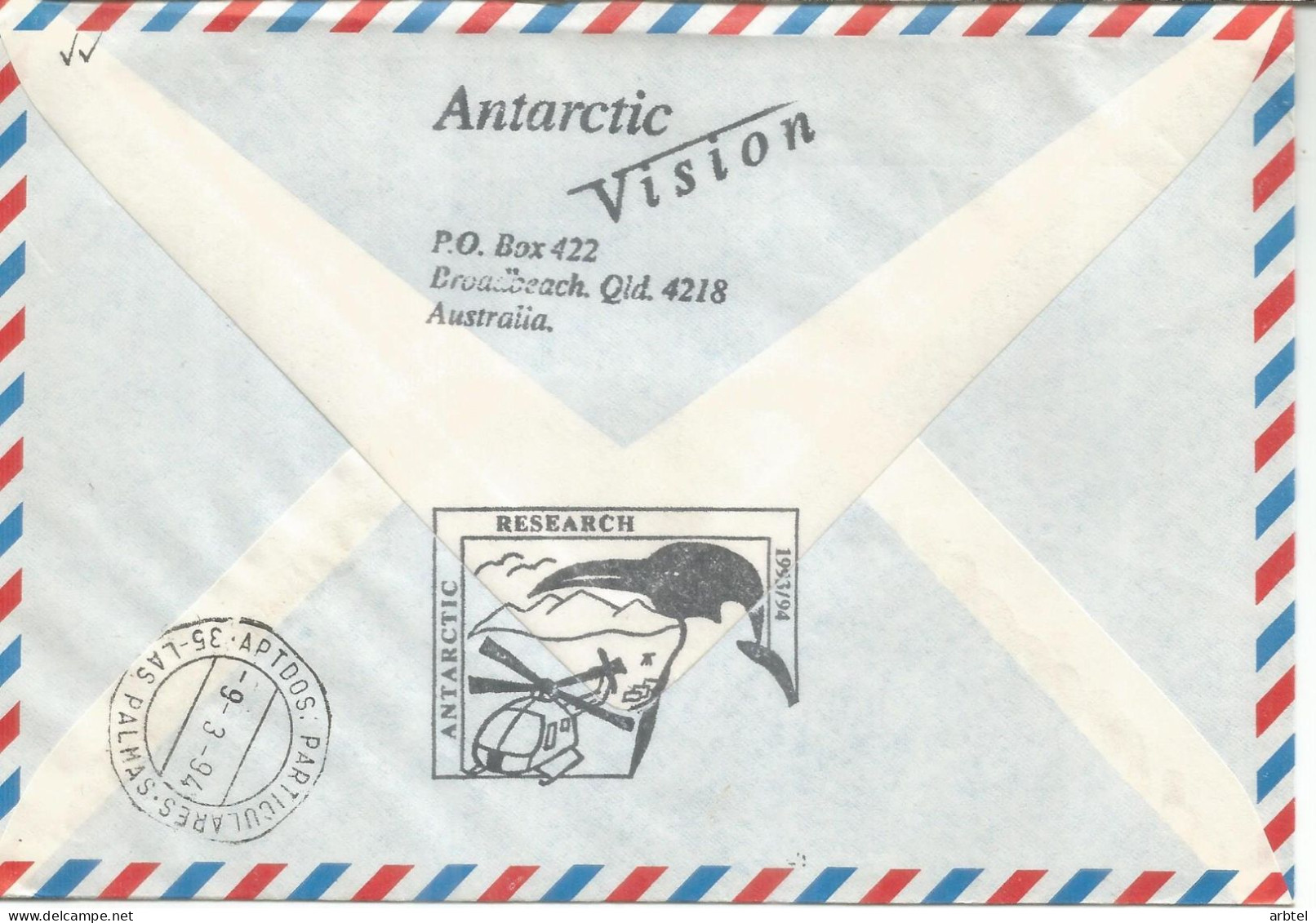 ANTARTIDA ANTARCTIC AAT AUSTRALIA LAW BASE HELICOPTER FLIGHT 1994 - Poolvluchten