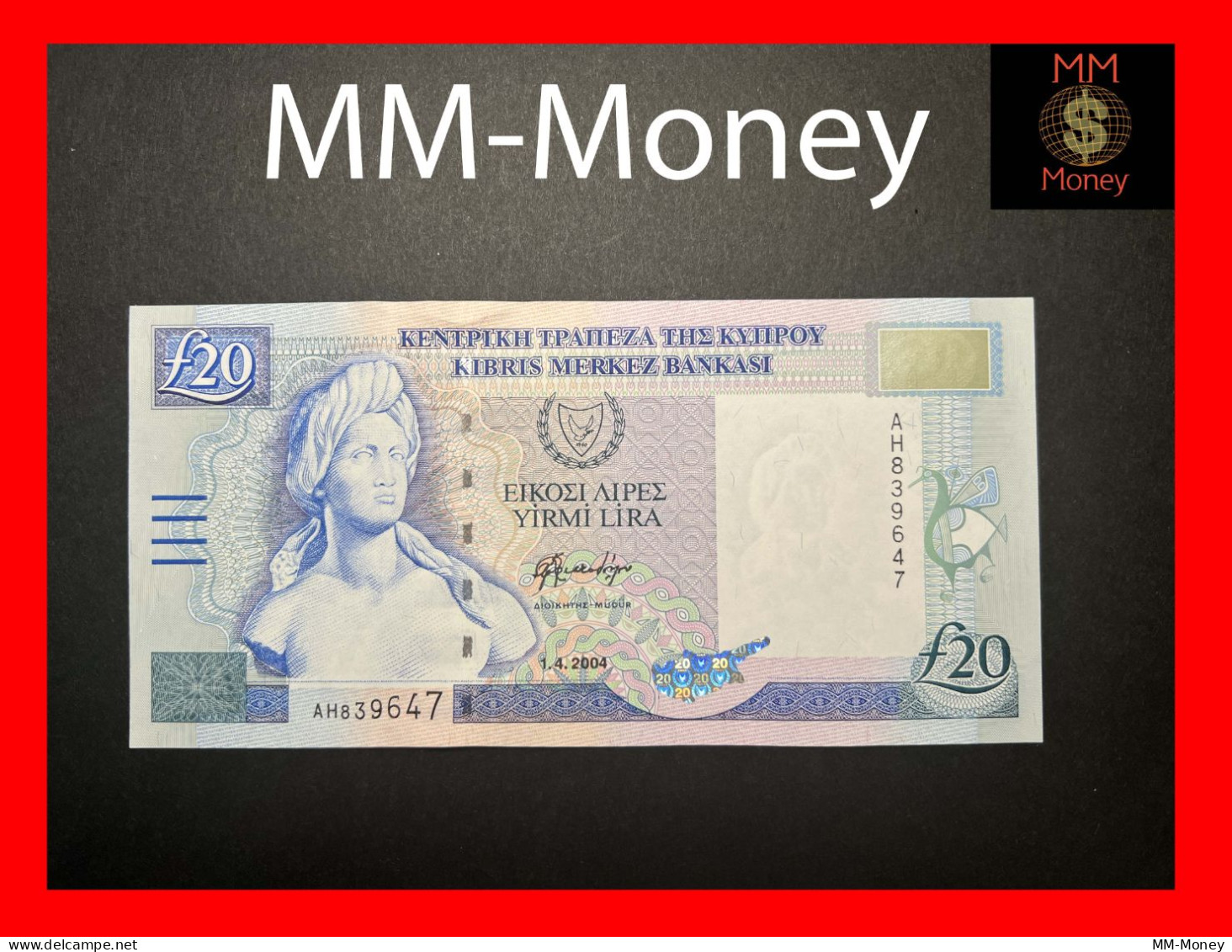 CYPRUS  20 £  1.4.2004  P. 63  UNC - Chypre