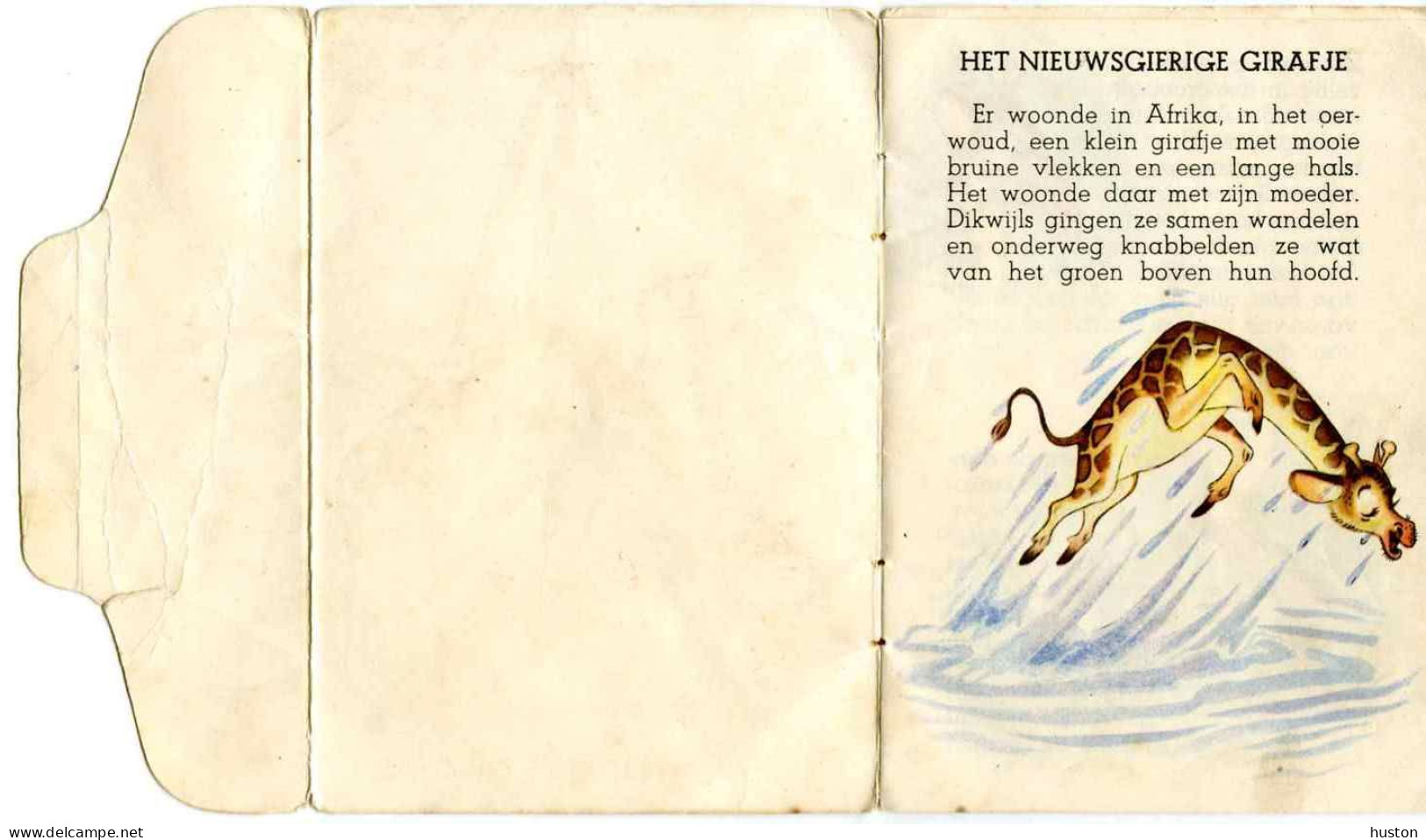 GIRAFE Et Son Petit - Het Nieuwsgierige Girafje - Carte Livre Enfant - Giraffes