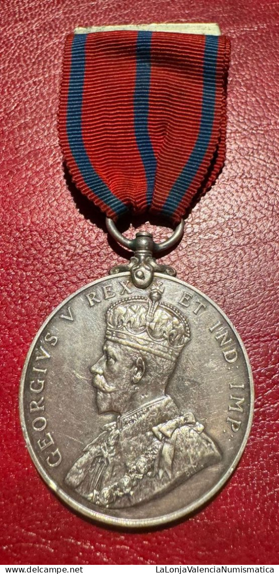 Inglaterra Medalla Jorge V Nación Para La Policía 1911 - Sonstige & Ohne Zuordnung