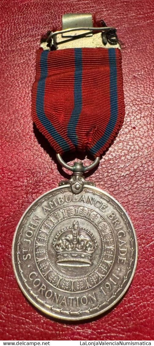 Inglaterra Medalla Jorge V Nación Para La Policía 1911 - Sonstige & Ohne Zuordnung