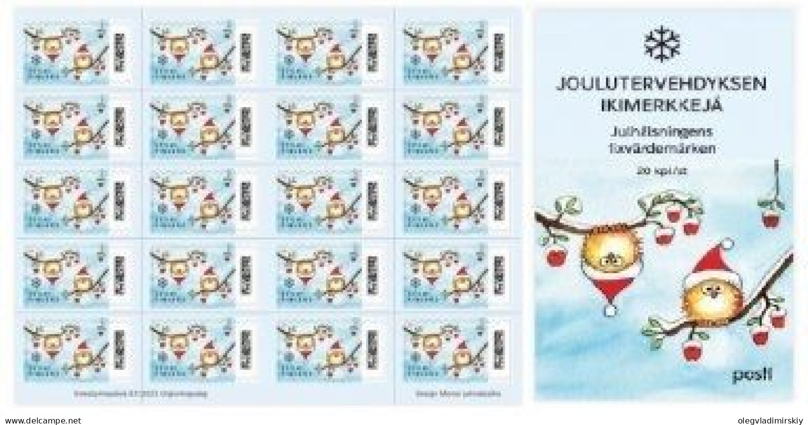 Finland Finnland Finlande 2023 Merry Christmas And Happy New Year ! Special Booklet Of 20 Stamps MNH - Blocs-feuillets
