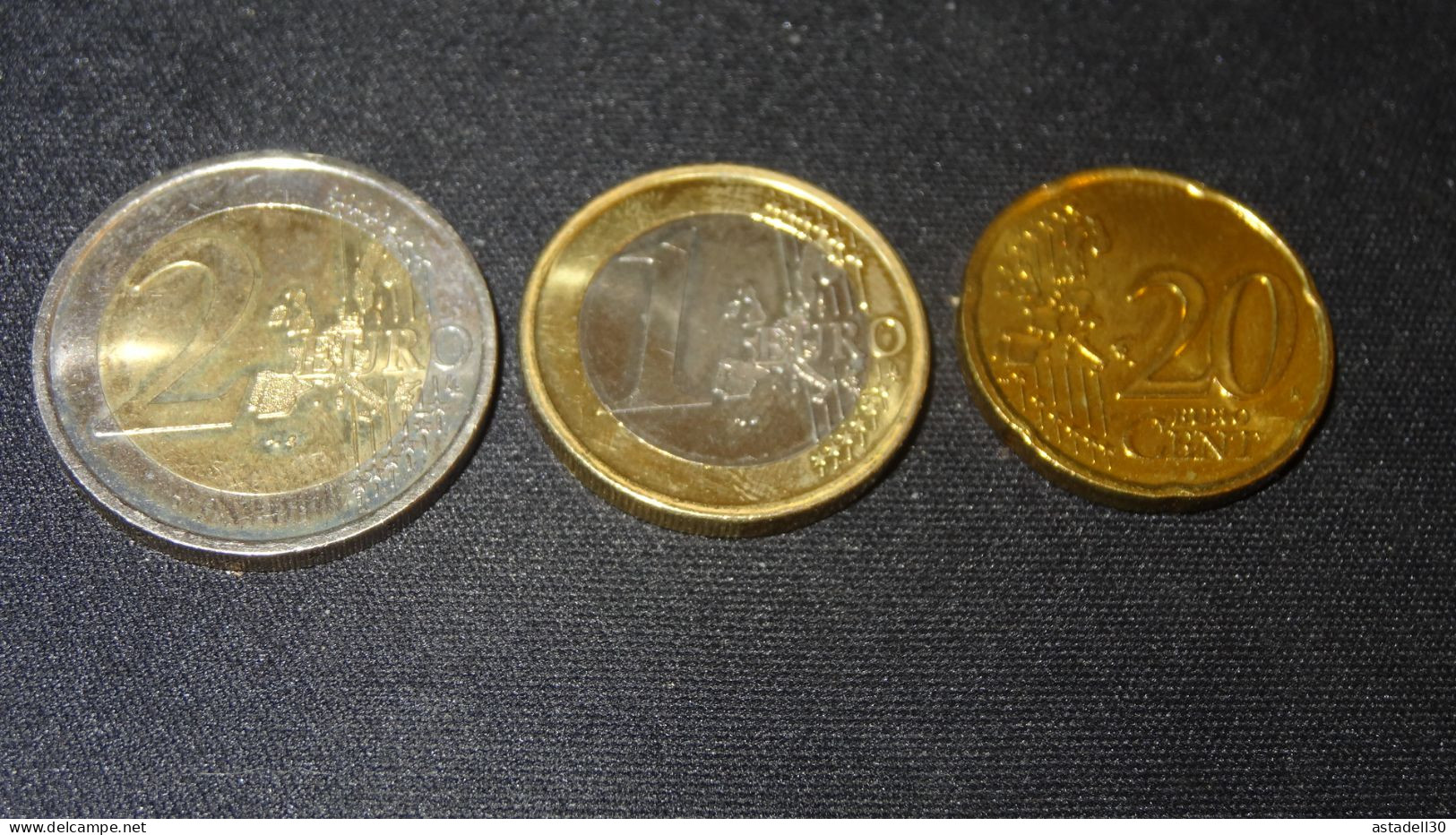 EURO De MONACO : 3 Pieces De 2001 : 1 -2  Et 20 Cent - Monaco
