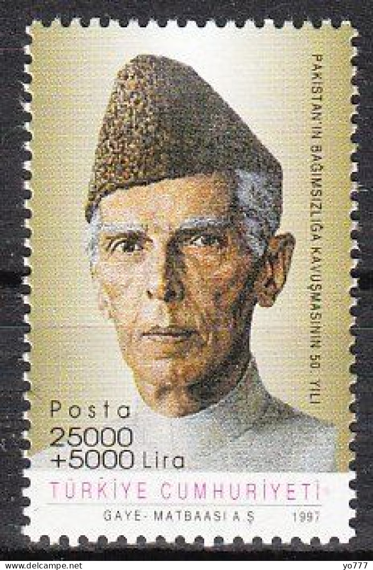 (3104) TURKEY 50th ANNIVERSARY OF THE INDEPENDENCE OF PAKISTAN MNH** - Nuovi