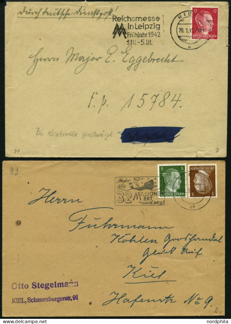 SAMMLUNGEN 1922-45, reichhaltige Stempelsammlung Kieler Maschinenstempel mit Werbeeinsätzen, insgesamt 156 Belege mit vi