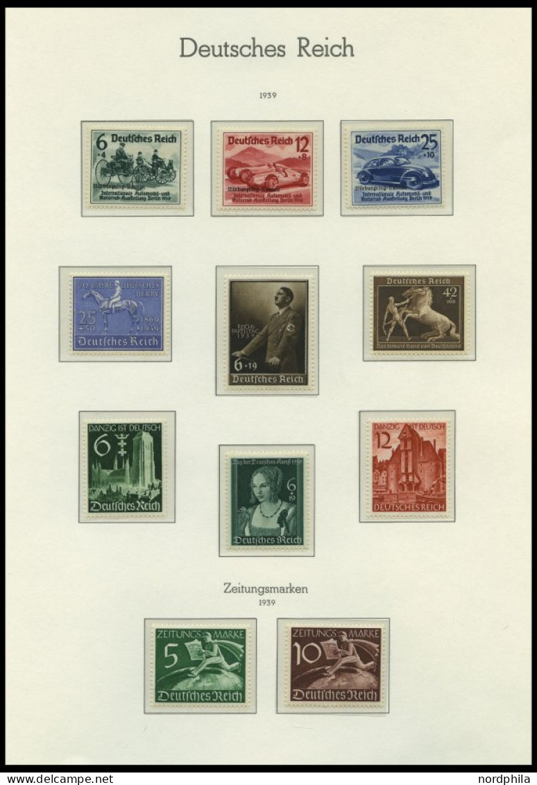 SAMMLUNGEN 565-910 , 1935-45, In Den Hauptnummern Komplette Postfrische Sammlung Incl. Bl. 4-11 Im Leuchtturm Falzlosalb - Used Stamps