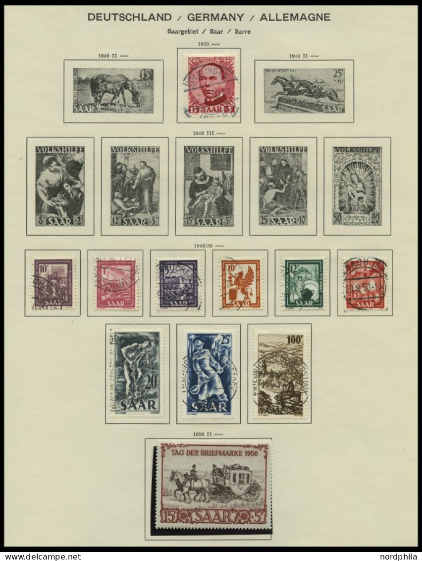 SAMMLUNGEN, LOTS O, FDC, Zweifach Gesammelte Sammlung Saarland Mit Einigen Guten Mittleren Werten, Prachterhaltung - Collections, Lots & Séries