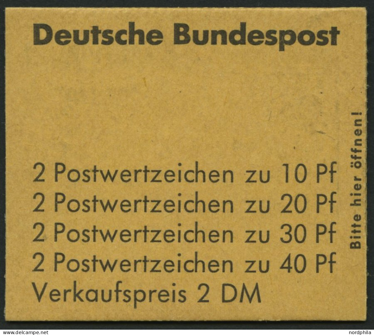 MARKENHEFTCHEN MH 18aRLV X , 1972, Markenheftchen Unfallverhütung, 4. Deckelseite: Sieger, Randleistenvariante X, Pracht - Autres & Non Classés