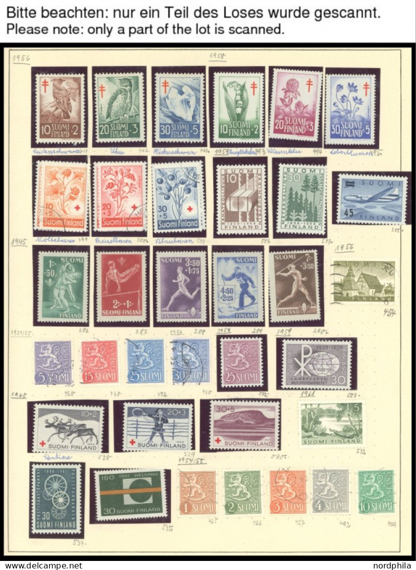 SAMMLUNGEN ,o , Sammlung Finnland Von 1889-1988, Die Ersten Jahre Kaum Vertreten, Von 1963-1988 Scheinbar Postfrisch Kom - Collections