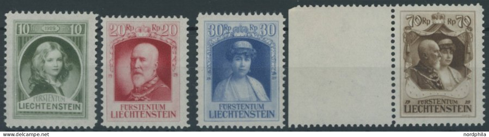 LIECHTENSTEIN 90-93 , 1929, Regierungsantritt, Postfrischer Prachtsatz, Mi. 100.- - Autres & Non Classés