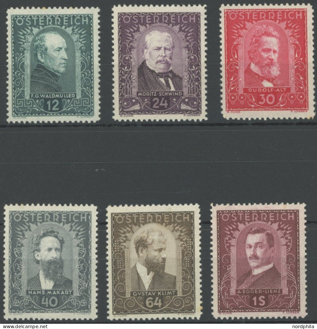 ÖSTERREICH 1918-1938 545-50 , 1932, Maler, 64 G. Kleiner Gummifleck Sonst Postfrischer Prachtsatz, Mi. 300.- - Autres & Non Classés