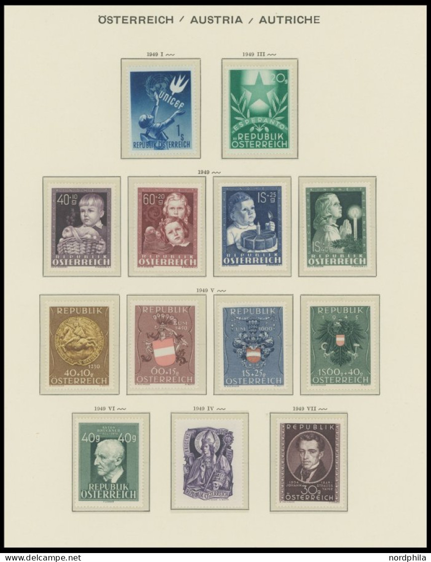 SAMMLUNGEN , , Ungebrauchte Komplette Sammlung Österreich Von 1945-79 (ab Mi.Nr. 697) Im Schaubek Falzlosalbum Mit Viele - Sammlungen