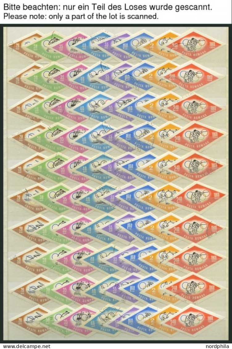 RUMÄNIEN 2317-24B O, 1964, Olympische Sommerspiele, Ungezähnt, 1000x, Pracht, Mi. 6000.- - Autres & Non Classés