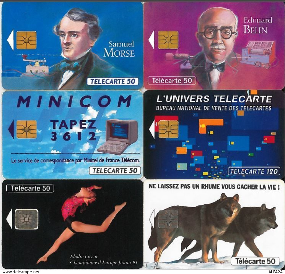 LOTTO 6 TELECARTE FRANCESI ANNO 1993 (93 30 - 1993