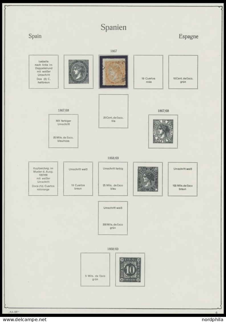 SPANIEN ,o, , Sammlung Spanien von 1850-1953 mit einigen mittleren Ausgaben, fast nur Prachterhaltung