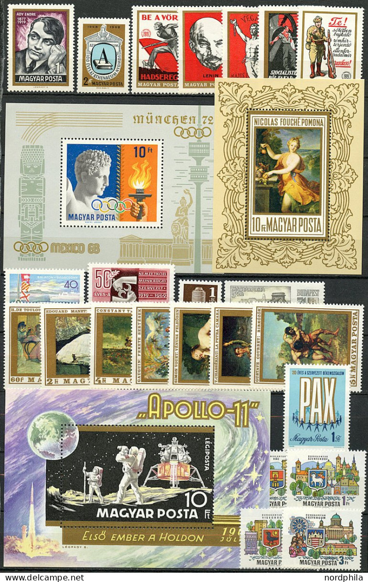 UNGARN 712 , Ungarn 1940-1971, kleine Sammlung postfrischer Marken aus dem Zeitraum 1940 bis 1971, Ab Nr. 712 bis Nr. 26