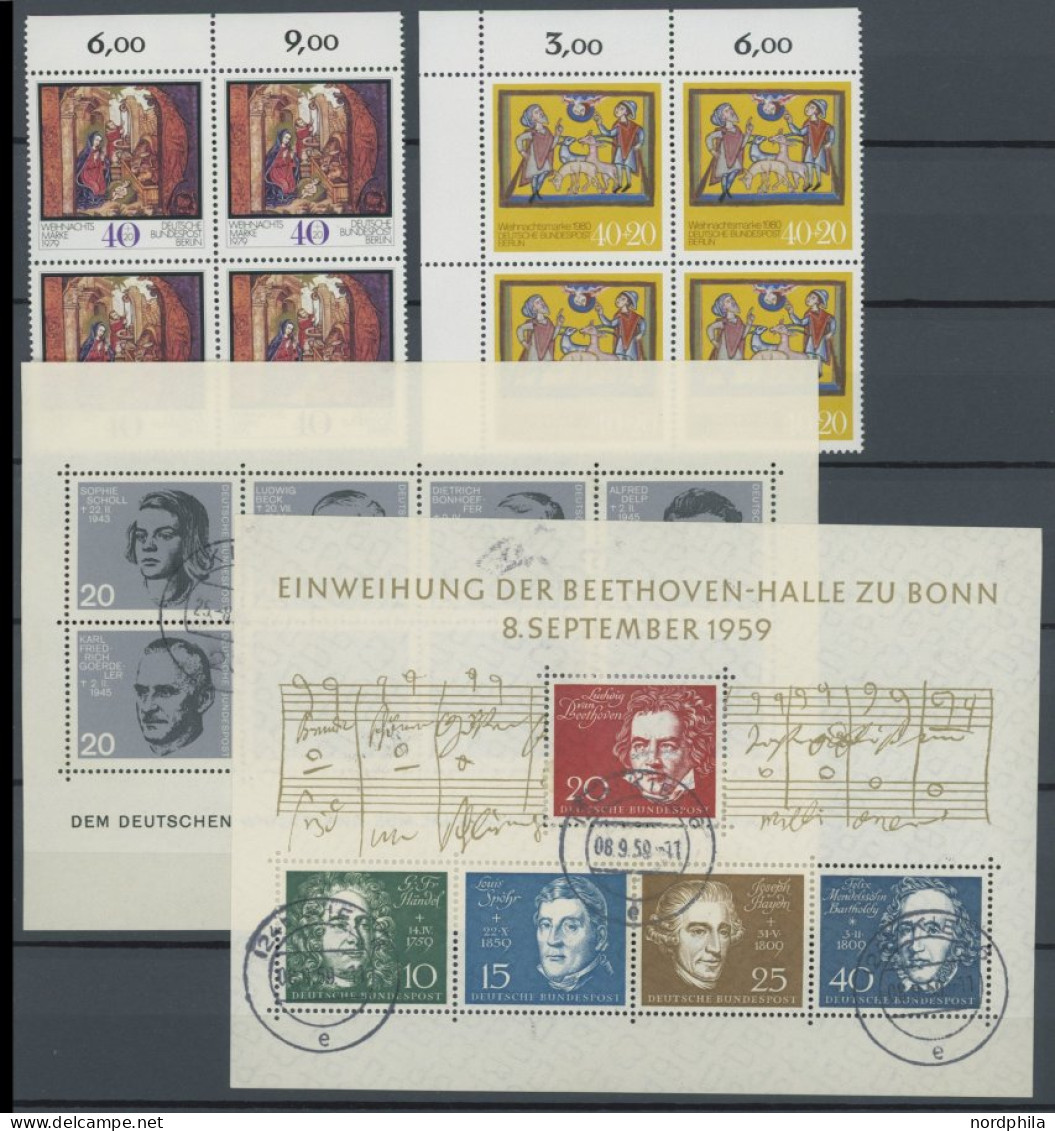 SLG., LOTS DEUTSCHLAND ,o , Ca. 1965-91, Meist Postfrische Partie Bundesrepublik Und Berlin, Mit Vielen Blocks, Dazu Etw - Sammlungen