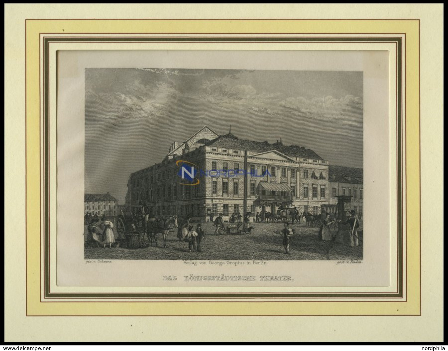 BERLIN: Das Königsstädtische Theater, Stahlstich Von Schwarz/Finden Um 1833 - Estampes & Gravures