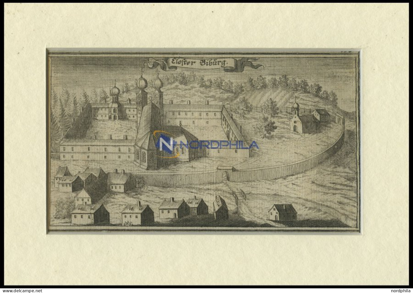 BIBURG: Das Kloster, Kupferstich Von Ertl, 1687 - Estampes & Gravures